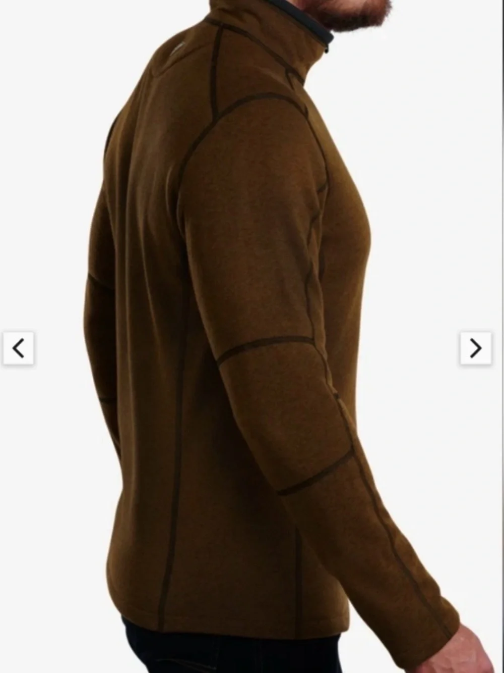 Kuhl Revel 1/4 Zip Fleece Pullover, Brown /Black, Men’s Medium